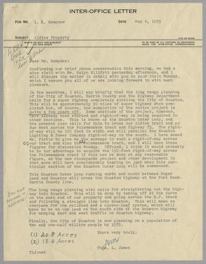 [Letter from Thomas L. James to I. H. Kempner, May 4, 1955]