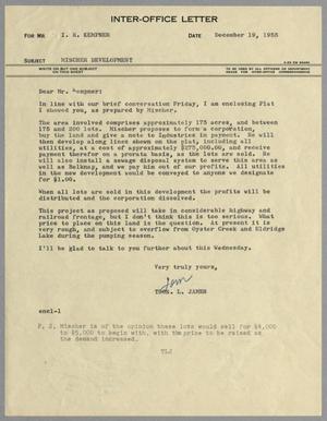 [Letter from Thomas L. James to I. H. Kempner, December 19, 1955]