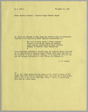 [Letter from I. H. Kempner to G. A. Stirl, November 23, 1955]