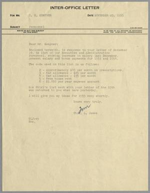 [Letter from Thomas L. James to I. H. Kempner, November 23, 1955]