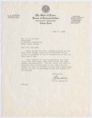 [Letter from A. R. Schwartz to I. H. Kempner, June 8, 1955]
