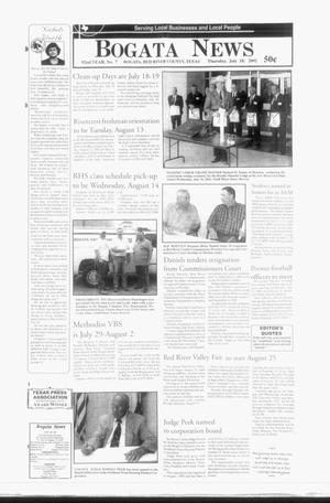 Primary view of object titled 'Bogata News (Bogata, Tex.), Vol. 92, No. 7, Ed. 1 Thursday, July 18, 2002'.