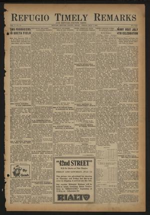Refugio Timely Remarks and Refugio County News (Refugio, Tex.), Vol. 5, No. 37, Ed. 1 Friday, July 7, 1933