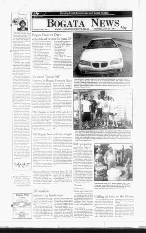 Primary view of object titled 'Bogata News (Bogata, Tex.), Vol. 92, No. 3, Ed. 1 Thursday, June 20, 2002'.