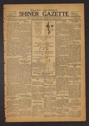 Primary view of object titled 'Shiner Gazette (Shiner, Tex.), Vol. 43, No. 17, Ed. 1 Thursday, April 23, 1936'.