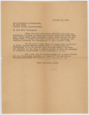 Primary view of object titled '[Letter to Elizabeth Q. Huntington, January 11, 1953]'.