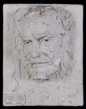 Primary view of object titled '[Bas-relief of Freud]'.
