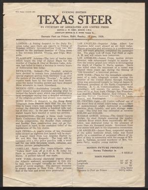 Primary view of object titled 'Texas Steer (U. S. S. Texas), Ed. 1 Sunday, June 16, 1929'.