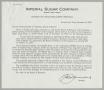 Letter: [Letter from George Andre to the Stockholders of Imperial Sugar Compa…