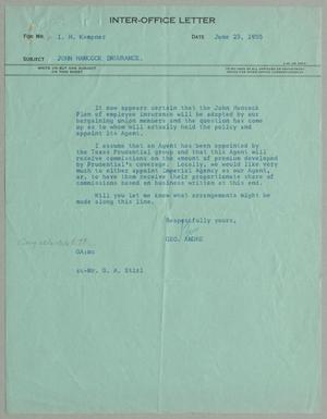 [Letter from George Andre to I. H. Kempner, June 23, 1955]