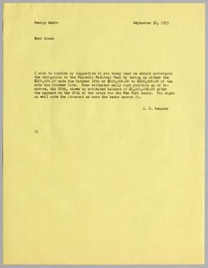 [Letter from I. H. Kempner to George Andre, September 28, 1955]