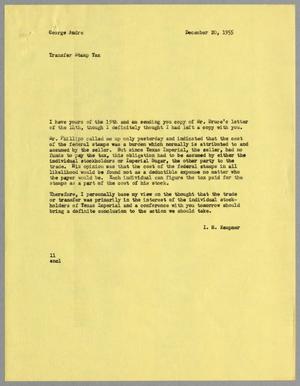 [Letter from I. H. Kempner to George Andre, December 20, 1955]