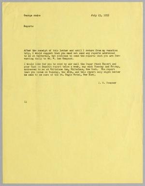 Primary view of object titled '[Letter from I. H. Kempner to George Andre, July 23, 1955]'.