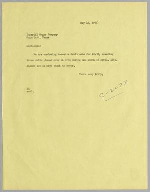 [Letter from A. H. Blackshear, Jr., May 12, 1955]