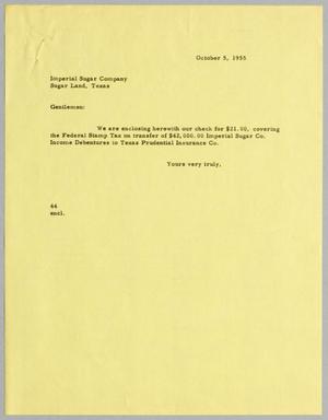 [Letter from A. H. Blackshear, Jr., October 5, 1955]