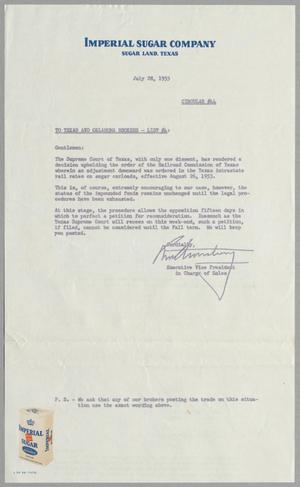 [Letter from R. M. Armstrong to Texas and Oklahoma Brokers - List #4, July 28, 1955]