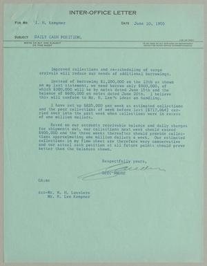 [Letter from George Andre to I. H. Kempner, June 10, 1955]