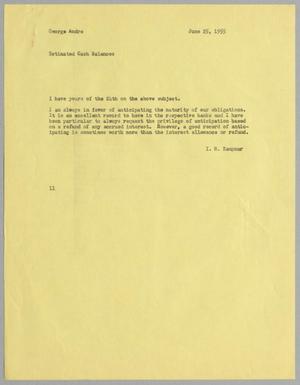 [Letter from I. H. Kempner to George Andre, June 25, 1955]