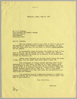 [Letter from I. H. Kempner to W. H. Sandberg, June 22, 1955]