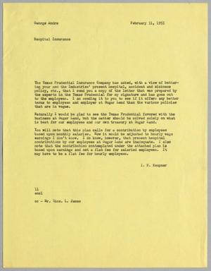 [Letter from I. H. Kempner to George Andre, February 11, 1955]