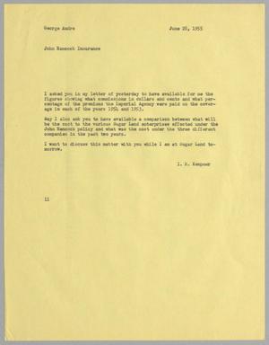 [Letter from I. H. Kempner to George Andre, June 28, 1955]