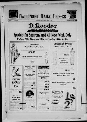 Ballinger Daily Ledger (Ballinger, Tex.), Vol. 20, No. 35, Ed. 1 Friday, May 15, 1925