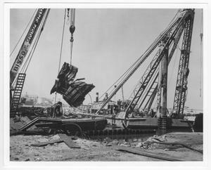[Removing debris from the port area after the 1947 Texas City Disaster]