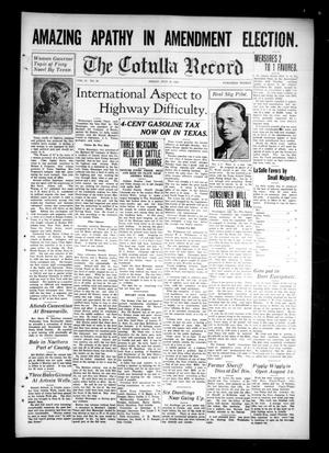 Primary view of object titled 'The Cotulla Record (Cotulla, Tex.), Vol. 31, No. 19, Ed. 1 Friday, July 19, 1929'.