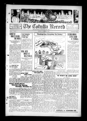 The Cotulla Record (Cotulla, Tex.), Vol. 29, No. 39, Ed. 1 Thursday, November 24, 1927