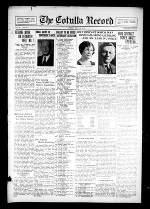 The Cotulla Record (Cotulla, Tex.), Vol. 33, No. 19, Ed. 1 Friday, July 25, 1930
