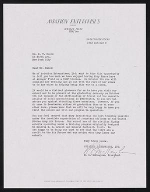 [Letter from R. E. McKaughan to R. T. Rance, October 5, 1943]