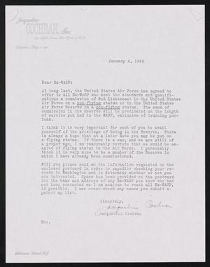 [Letter from Jacqueline Cochran, January 4, 1949]
