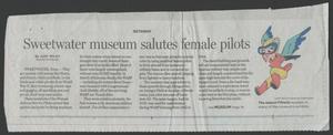 Primary view of object titled '[Clipping: Sweetwater museum salutes female pilots]'.
