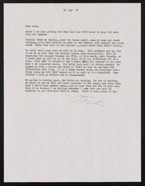 [Letter from Betty White to Charlyne Creger, May 18, 1976]