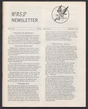 WASP Newsletter, Volume 12, August, 1976