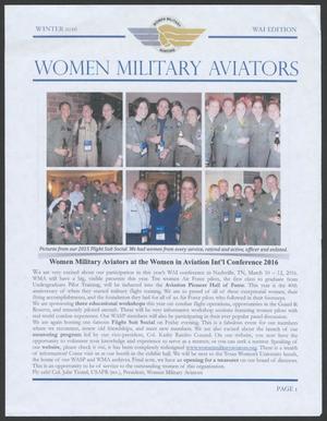 Primary view of object titled 'Women Military Aviators, WAI Edition, Winter 2016'.