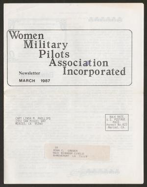 Primary view of object titled 'Women Military Pilots Association Incorporated Newsletter, March, 1987'.