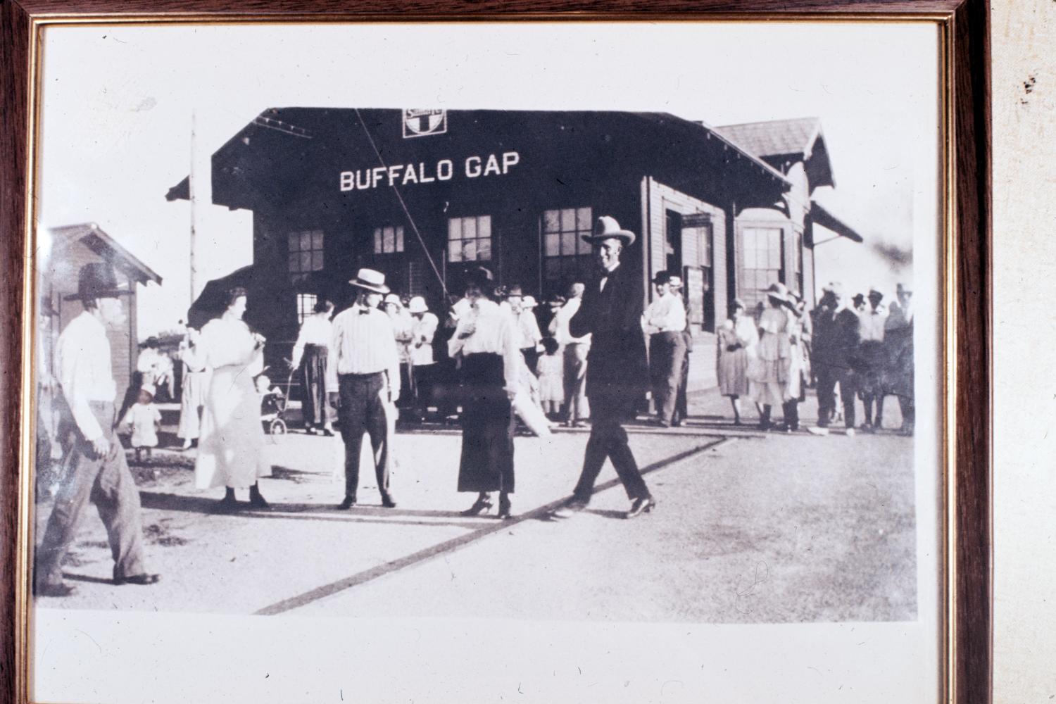 [Copy Slide of a Photograph of the Santa Fe Depot Buffalo Gap] Side