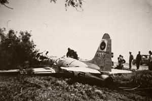 Primary view of object titled '[T-33 Plane Crash]'.