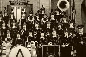 Primary view of object titled '[Abilene High School Girls Band #5]'.