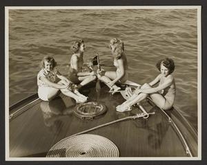 [Women Seated at Bow of Boat]
