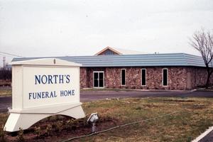 Primary view of object titled '[Front View of North's Funeral Home - Southside]'.