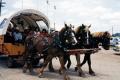 Photograph: [Wagon at Texas Sesquicentennial Parade]