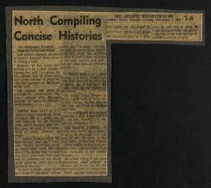 Primary view of object titled '[Clipping: North Compiling Concise Histories]'.