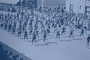 [Army Band at 45th Division Parade]