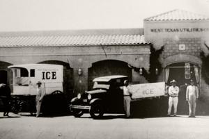 Primary view of object titled '[Abilene Ice Company Delivery Vehicles]'.