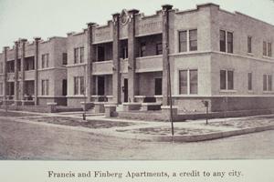 [Photograph of the Francis and Finberg apartments]