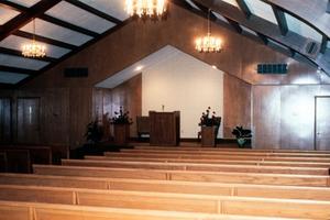 Primary view of object titled '[Photograph of the Chapel at North's Funeral Home]'.