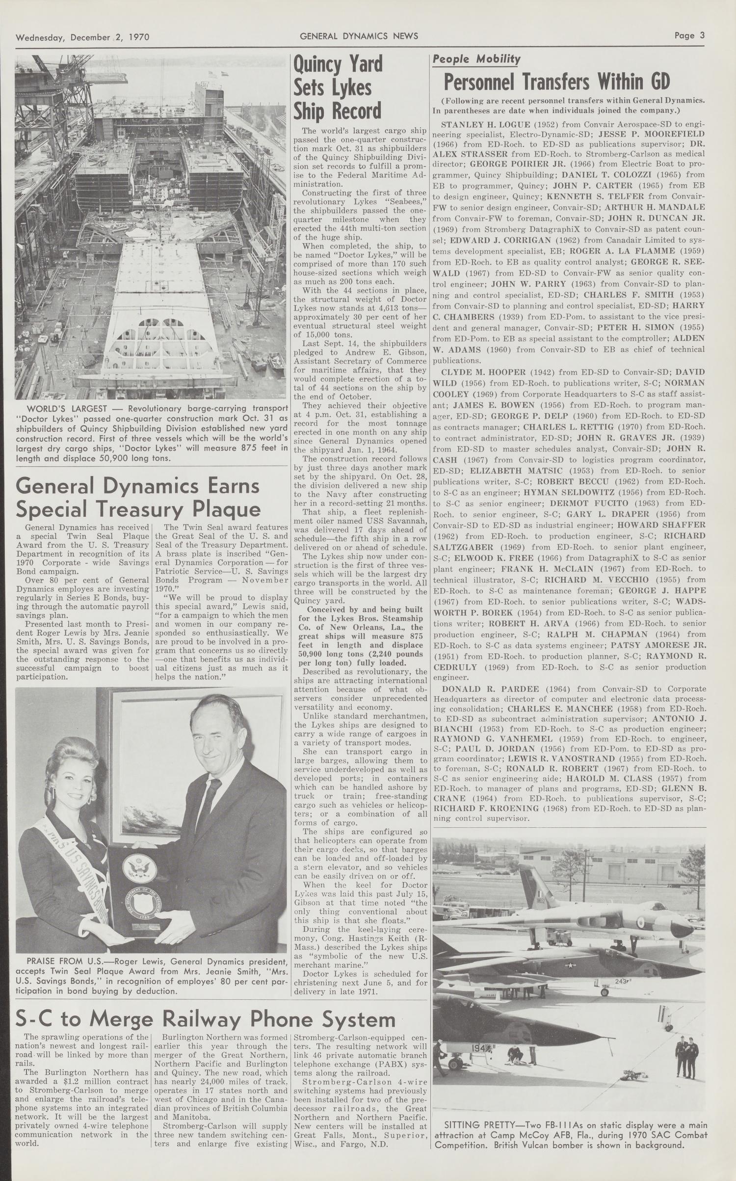 General Dynamics News, Volume 23, Number 22, December 2, 1970
                                                
                                                    [Sequence #]: 3 of 6
                                                