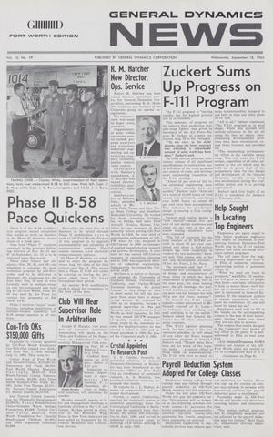 General Dynamics News, Volume 16, Number 19, September 18, 1963